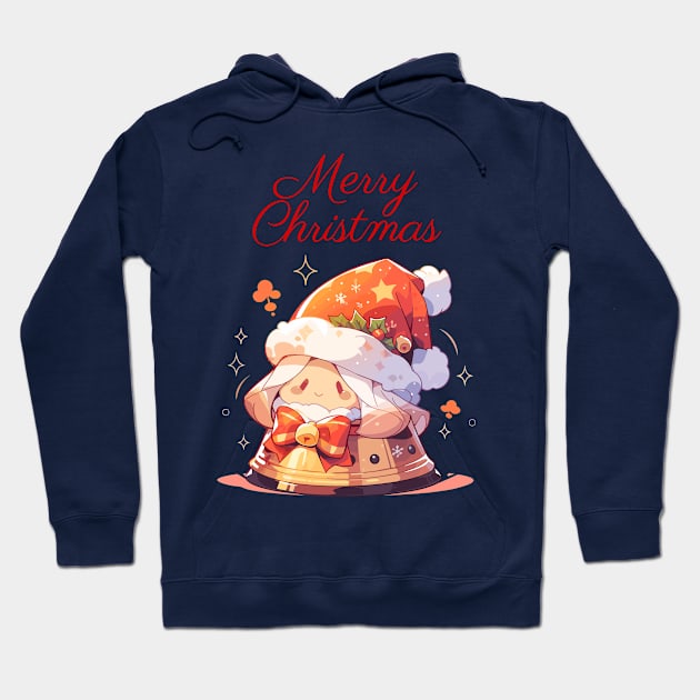 Merry Christmas bell with ribbon Hoodie by DemoArtMode